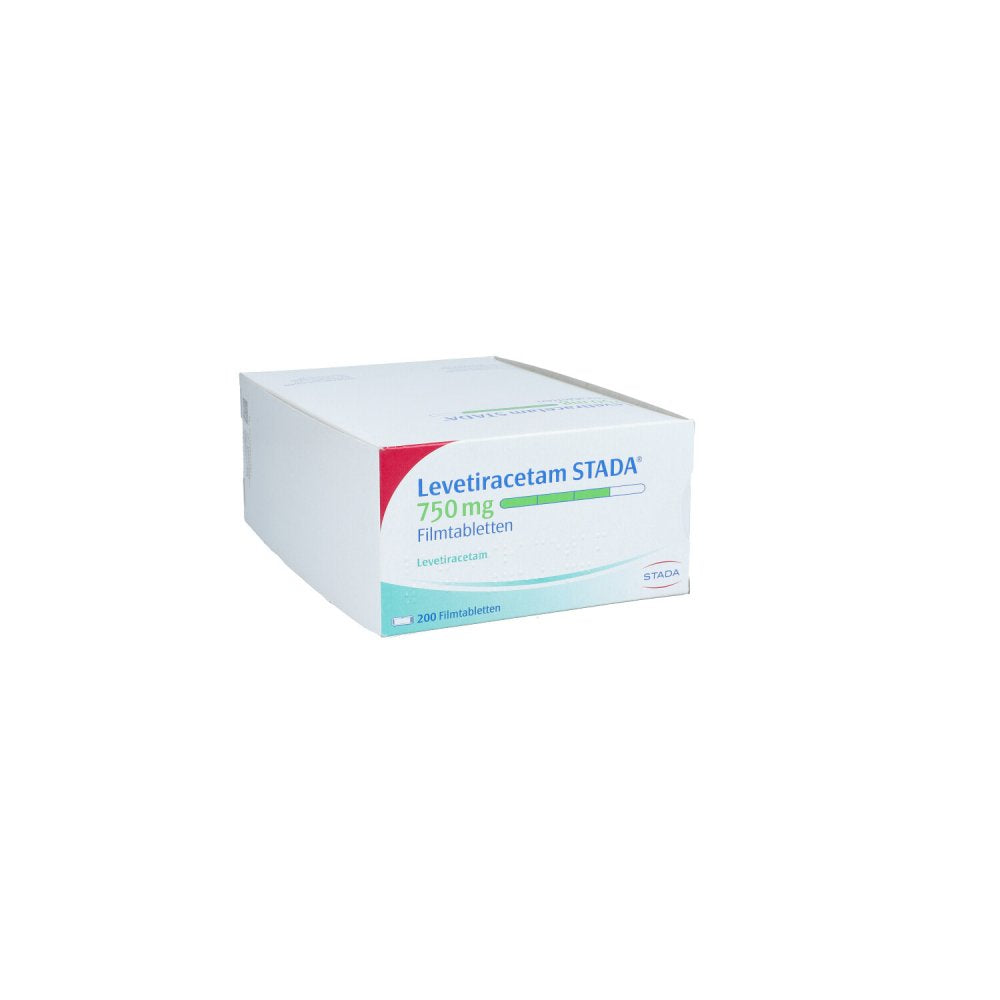 Das Produktfoto zeigt Levetiracetam Stada 750 Mg Filmtabletten (200 stk) PZN 09277884