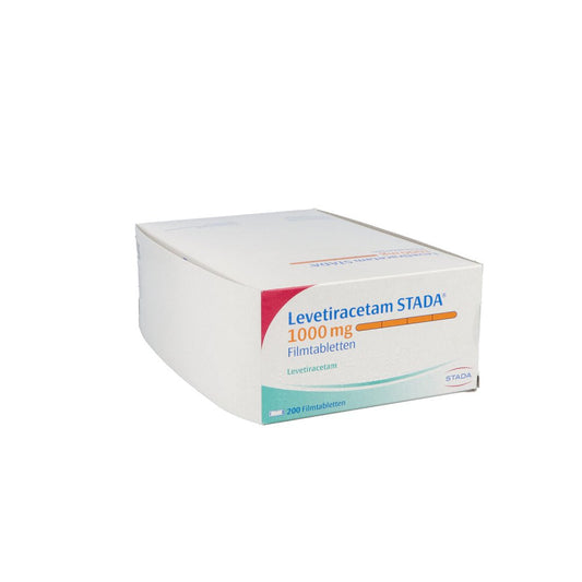 Das Produktfoto zeigt Levetiracetam Stada 1000 Mg Filmtabletten (200 stk) PZN 09277915