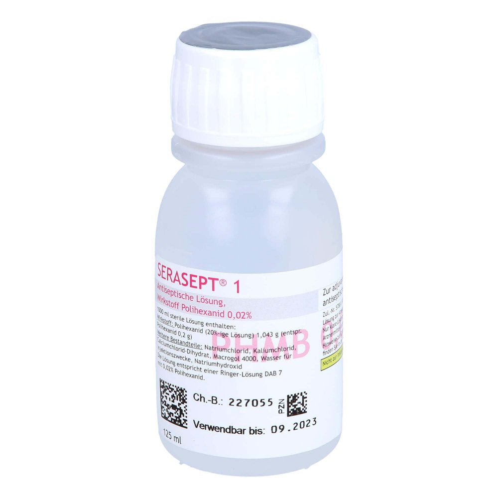 Das Produktfoto zeigt Serasept 1 Lösung (1X125 ml) PZN 09297450