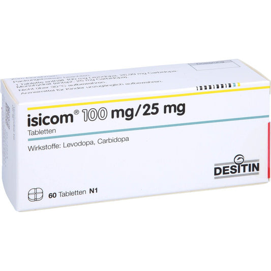Das Produktfoto zeigt Isicom 100 Mg/25 Mg Tabletten (60 stk) PZN 09313048