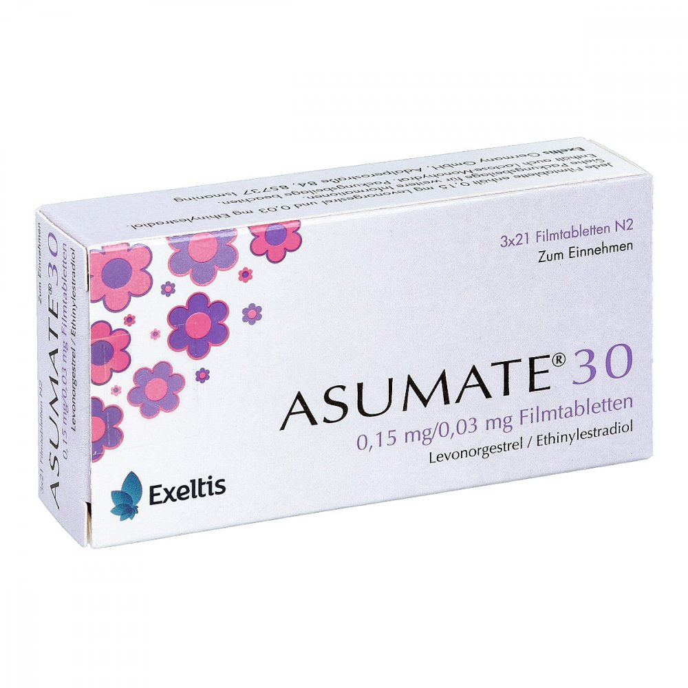 Asumate 30 0,15 Mg/0,03 Mg Filmtabletten (3X21 stk)