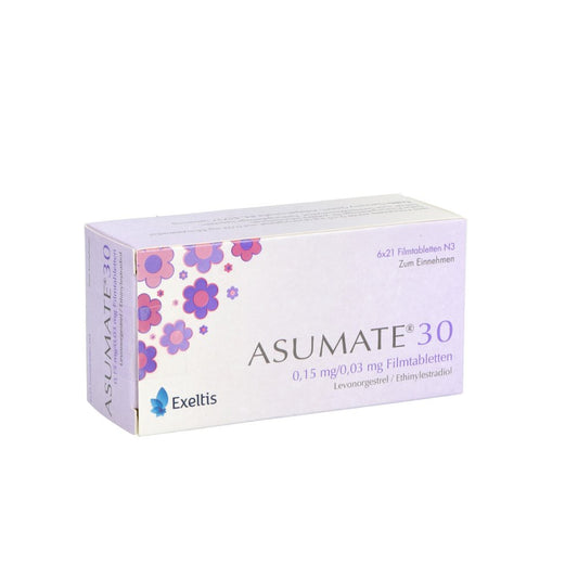 Asumate 30 0,15 Mg/0,03 Mg Filmtabletten (6X21 stk)