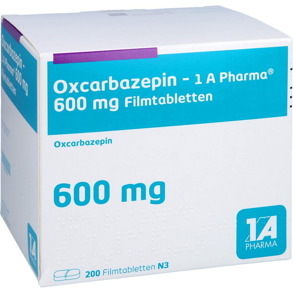 Oxcarbazepin-1a Pharma 600 Mg Filmtabletten (200 stk)