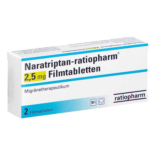 Naratriptan-Ratiopharm 2,5 Mg Filmtabletten (2 stk)