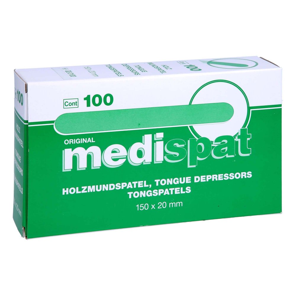 Das Produktfoto zeigt Mundspatel Holz (100 stk) PZN 09330880