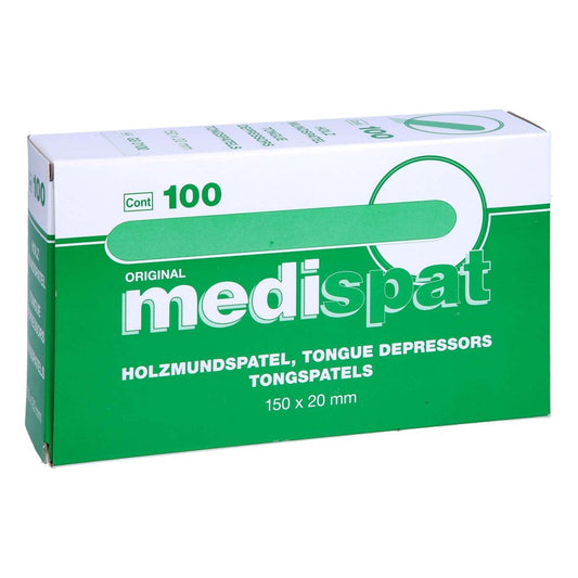 Das Produktfoto zeigt Mundspatel Holz (100 stk) PZN 09330880