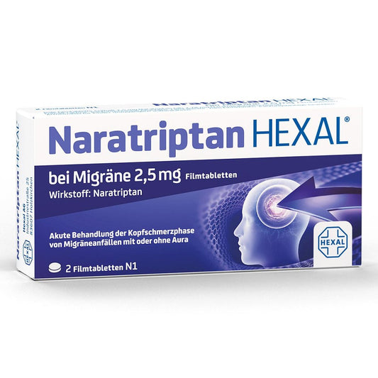 Naratriptan Hexal Bei Migräne 2,5 Mg Filmtabletten (2 stk)