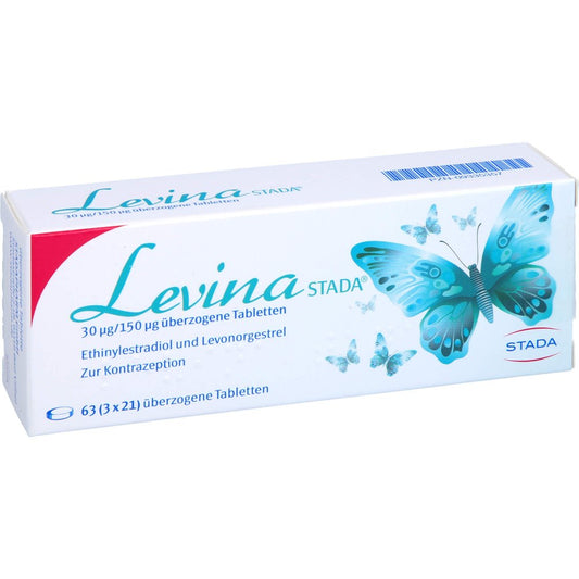 Das Produktfoto zeigt Levina Stada 30 Μg/150 Μg Überzogene Tabletten (3X21 stk) PZN 09335357