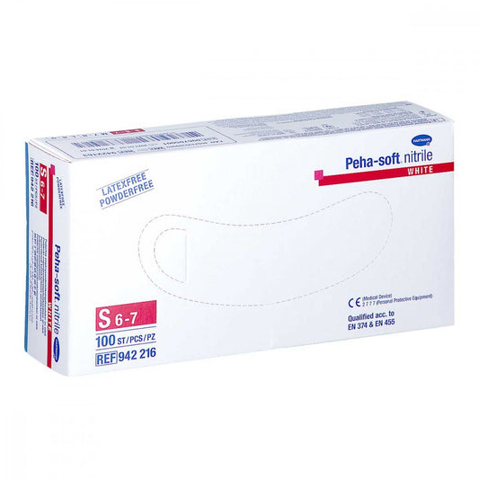 Peha-Soft Nitrile White Unt.Hands.Unsteril Pf S (100 stk)