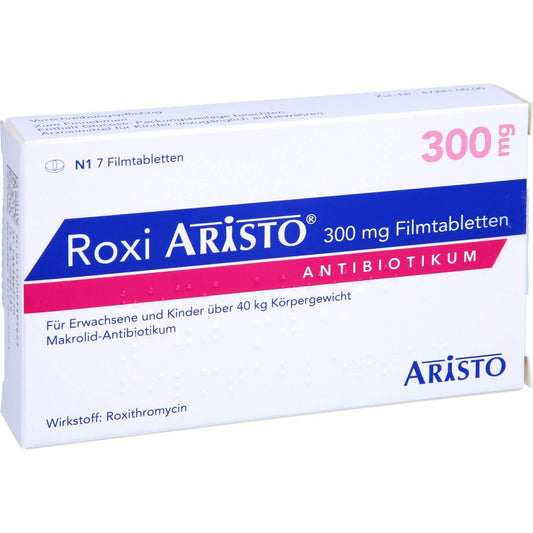 Das Produktfoto zeigt Roxi Aristo 300 Mg Filmtabletten (7 stk) PZN 09339562