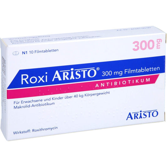 Das Produktfoto zeigt Roxi Aristo 300 Mg Filmtabletten (10 stk) PZN 09339579