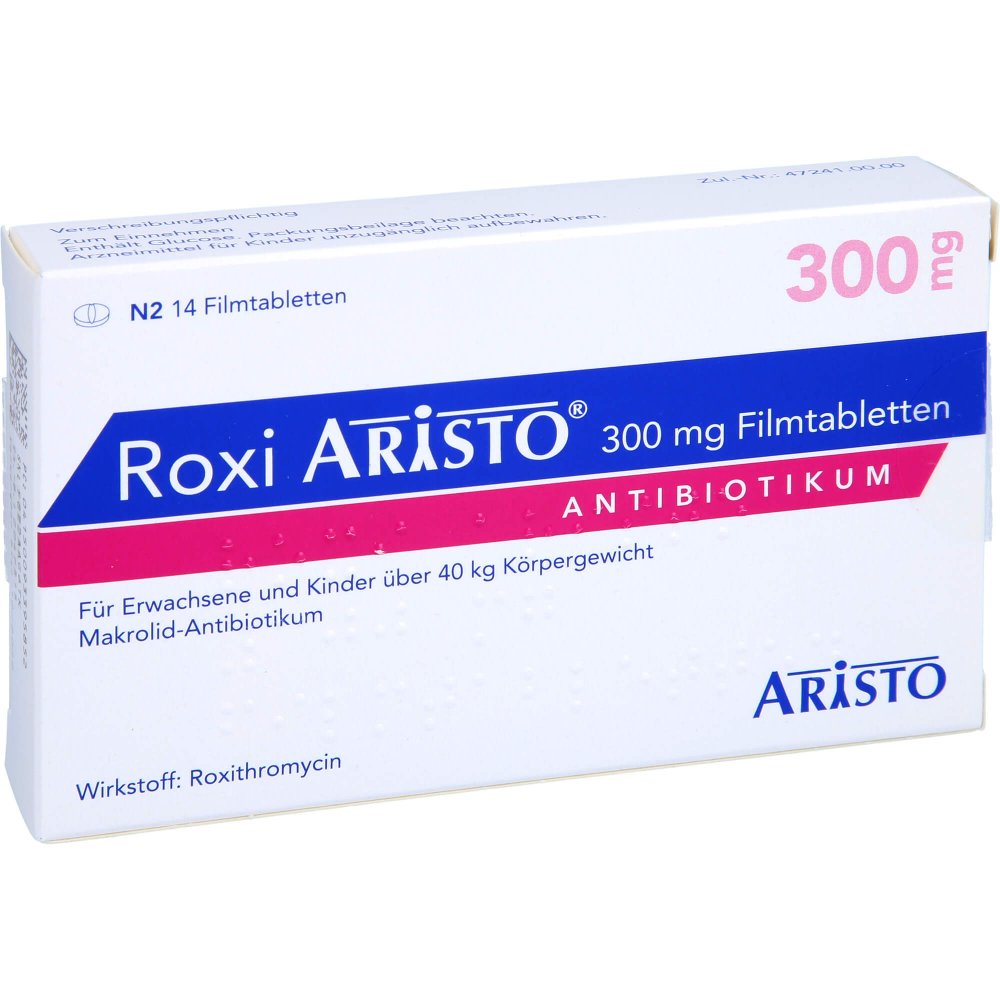 Das Produktfoto zeigt Roxi Aristo 300 Mg Filmtabletten (14 stk) PZN 09339585