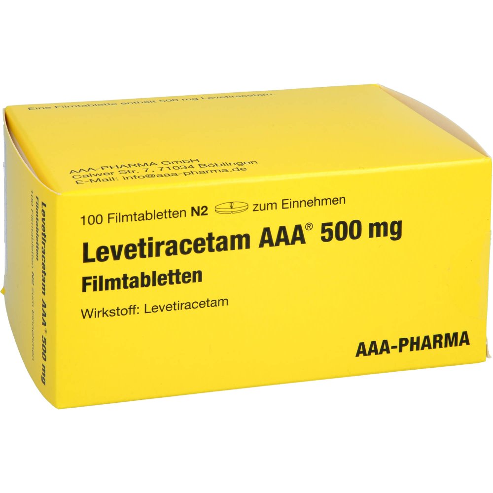 Levetiracetam Aaa 500 Mg Filmtabletten (100 stk)
