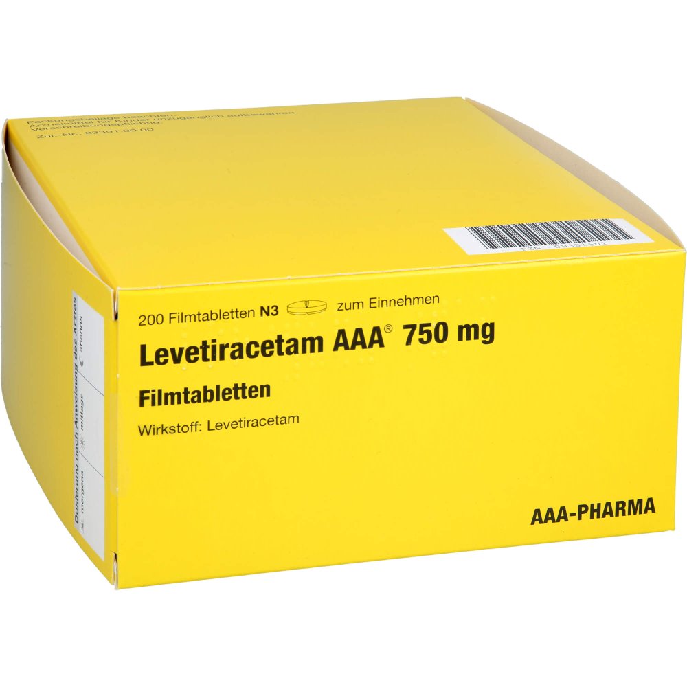 Levetiracetam Aaa 750 Mg Filmtabletten (200 stk)