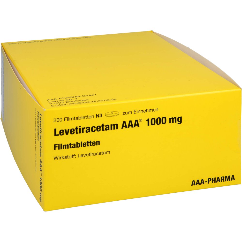 Levetiracetam Aaa 1000 Mg Filmtabletten (200 stk)