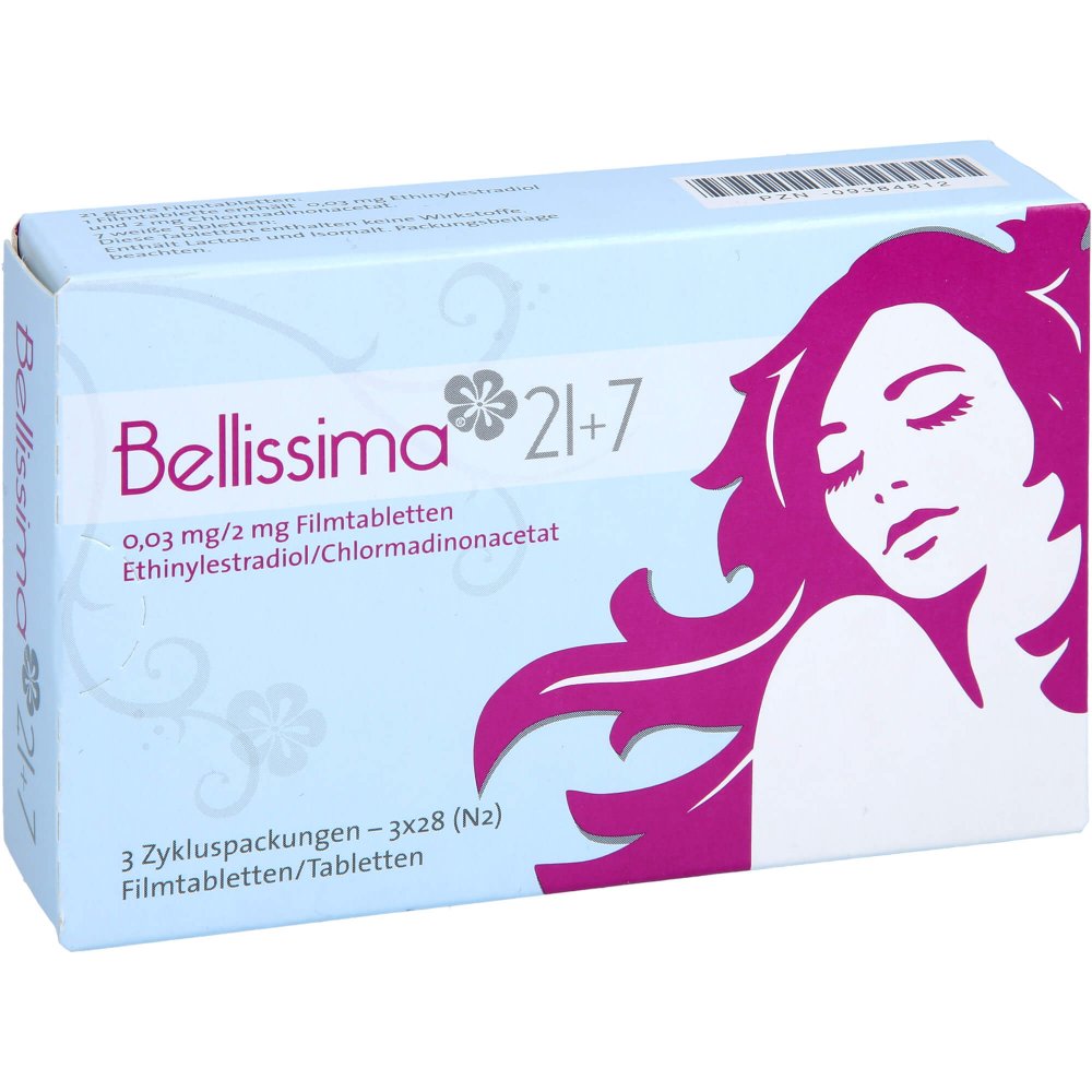 Das Produktfoto zeigt Bellissima 21+7 Filmtabletten (3X28 stk) PZN 09384812