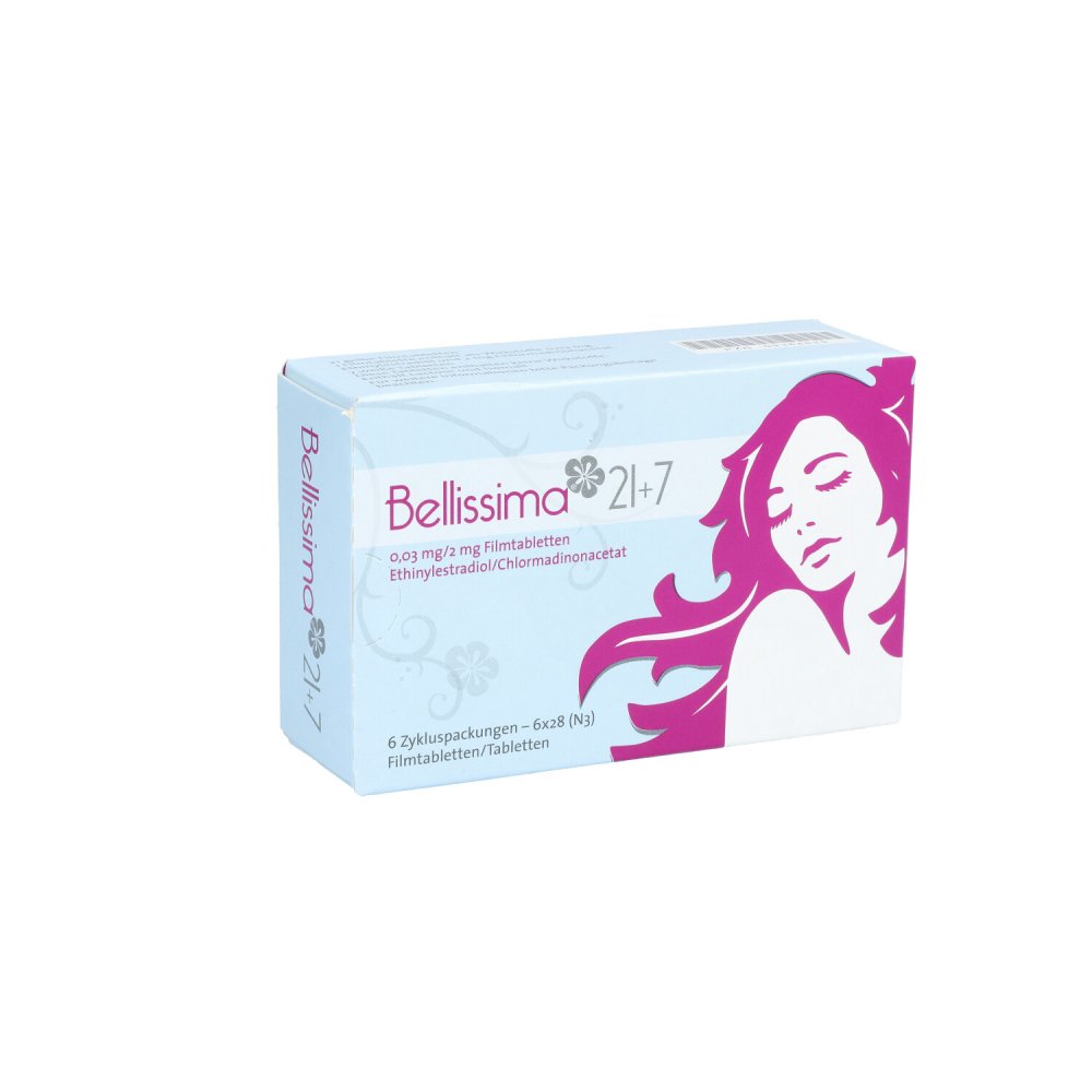Das Produktfoto zeigt Bellissima 21+7 Filmtabletten (6X28 stk) PZN 09384829