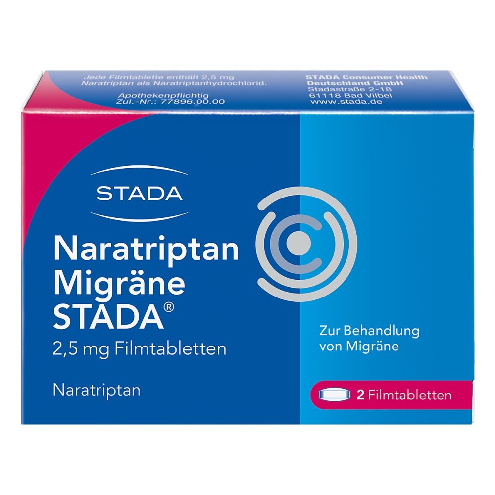 Naratriptan Migräne Stada 2,5 Mg Filmtabletten (2 stk)