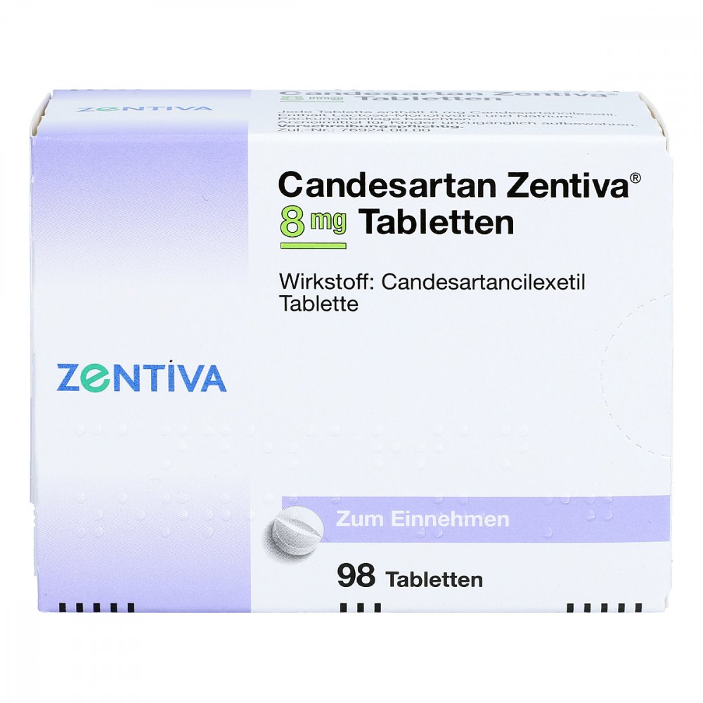 Candesartan Zentiva 8 Mg Tabletten (98 stk)