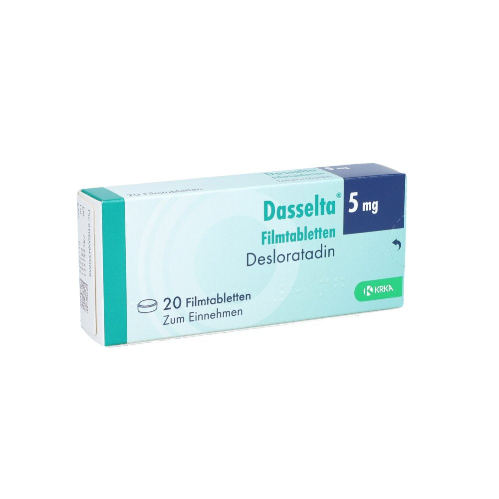 Das Produktfoto zeigt Dasselta 5 Mg Filmtabletten (20 stk) PZN 09435165