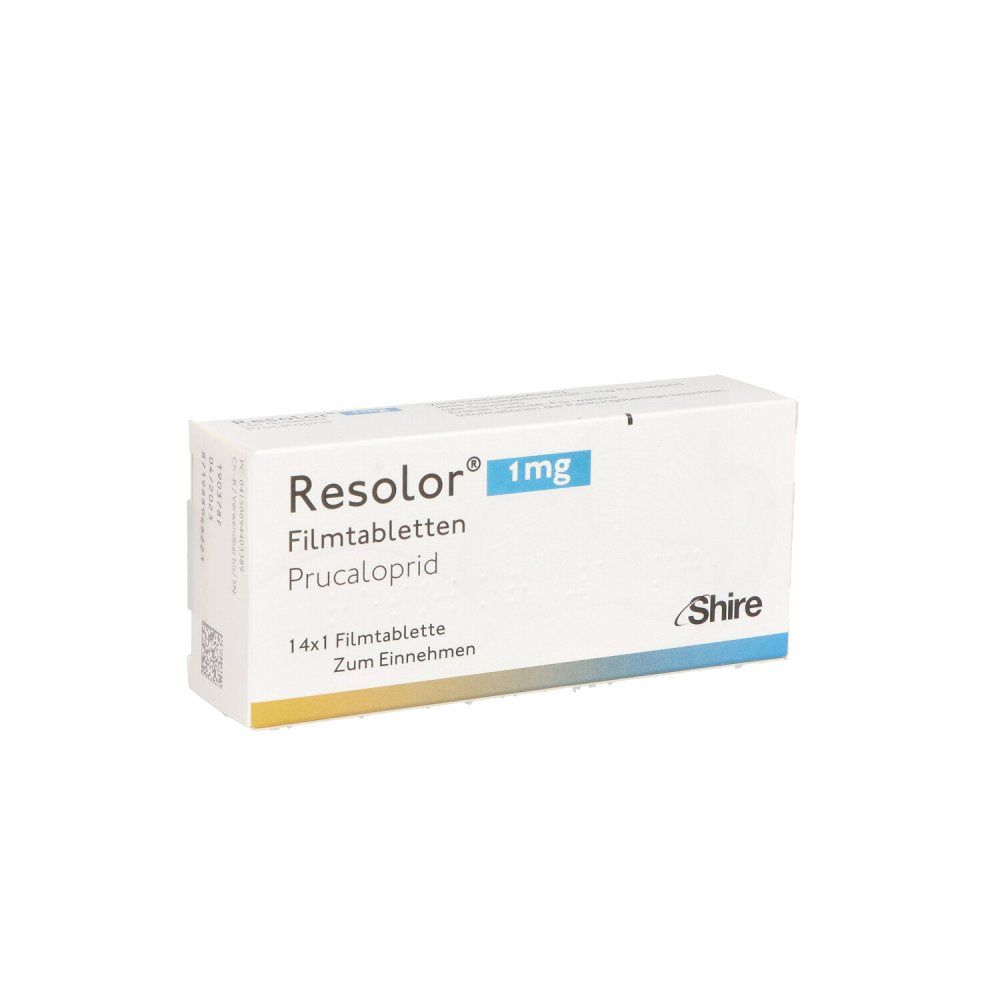 Das Produktfoto zeigt Resolor 1 Mg Filmtabletten (14 stk) PZN 09440338