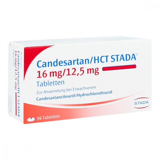Das Produktfoto zeigt Candesartan/Hct Stada 16 Mg/12,5 Mg Tabletten (56 stk) PZN 09444431