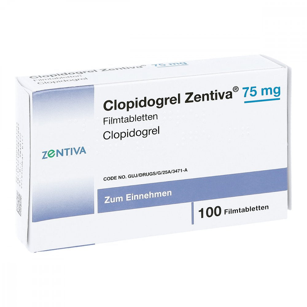 Clopidogrel Zentiva 75 Mg Filmtabletten (100 stk)