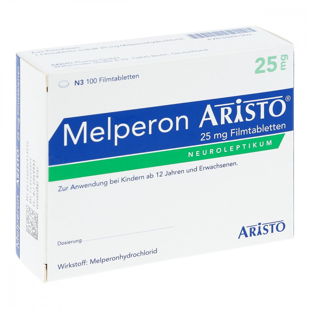 Melperon Aristo 25 Mg Filmtabletten (100 stk)