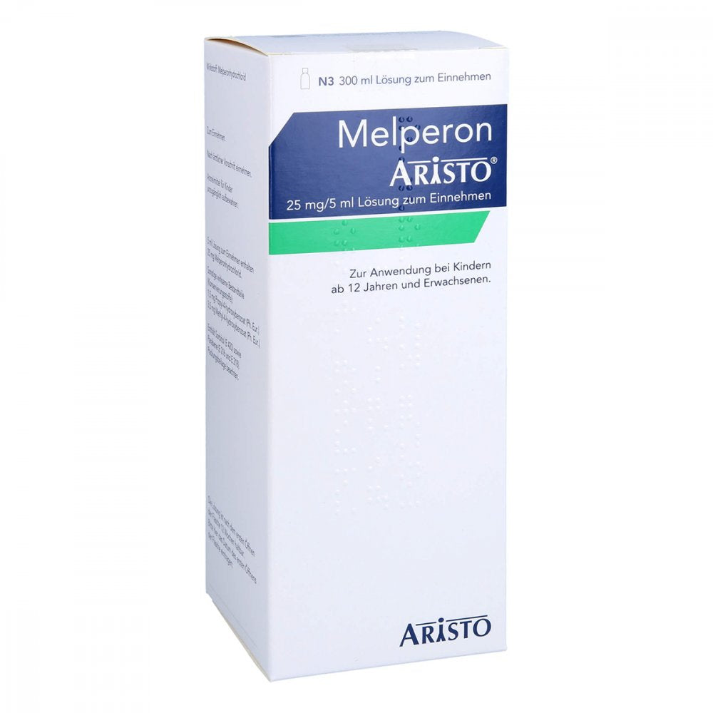 Das Produktfoto zeigt Melperon Aristo 25 Mg/5 Ml Lösung Zum Einnehmen (300 ml) PZN 09491465