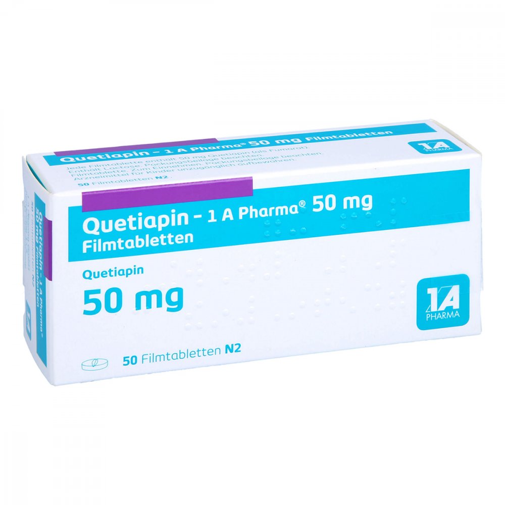 Quetiapin-1a Pharma 50 Mg Filmtabletten (50 stk)