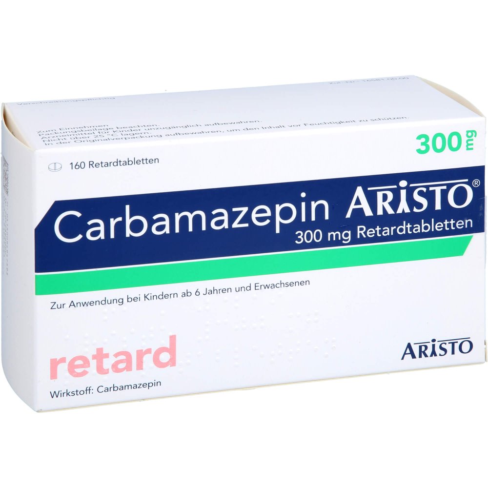 Das Produktfoto zeigt Carbamazepin Aristo 300 Mg Retardtabletten (160 stk) PZN 09494759