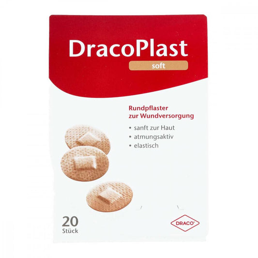 Dracoplast Soft Pflaster 2,2 Cm Rund Hautf. (20 stk)