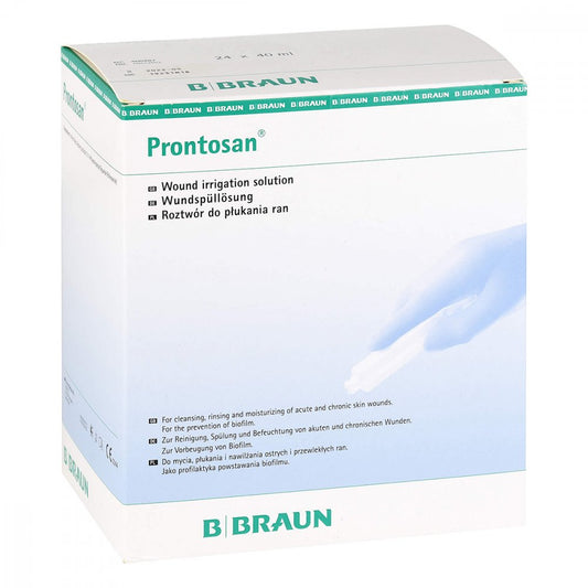 Das Produktfoto zeigt Prontosan Wundspüllösung (24X40 ml) PZN 09513652