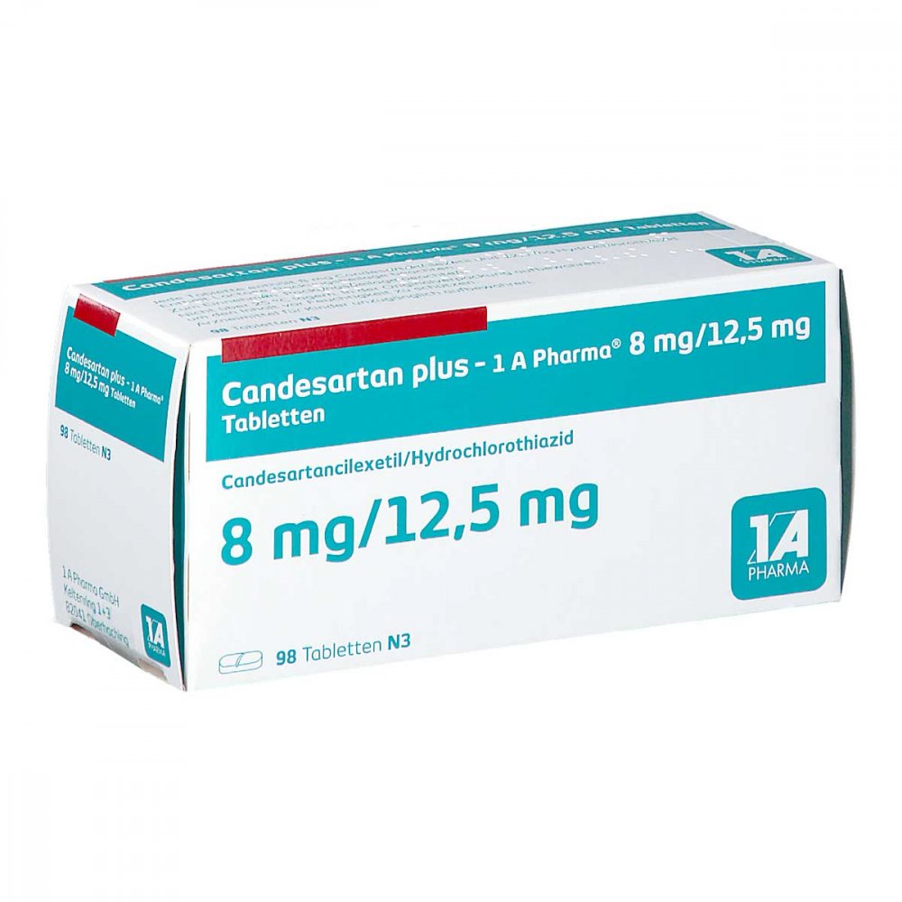 Candesartan Plus-1a Pharma 8 Mg/12,5 Mg Tabletten (98 stk)