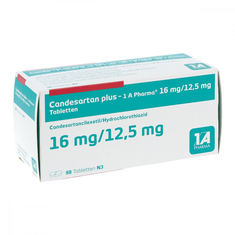 Candesartan Plus-1a Pharma 16 Mg/12,5 Mg Tabletten (98 stk)