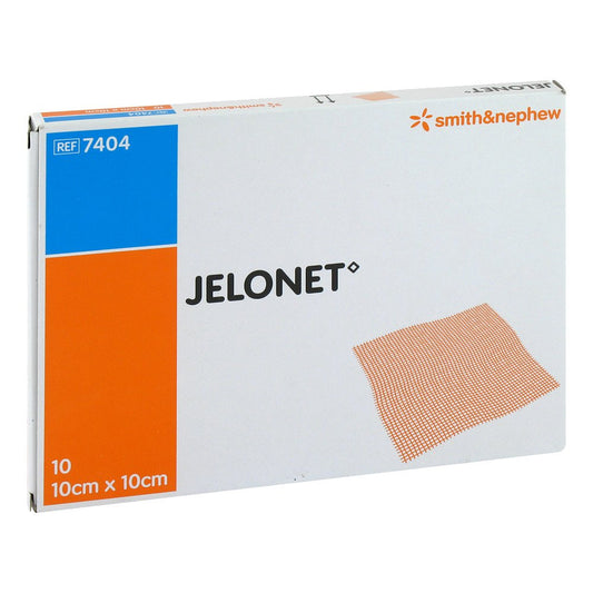 Das Produktfoto zeigt Jelonet Paraffingaze 10x10 Cm Steril (10 stk) PZN 09612756