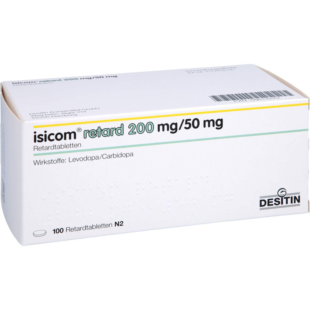 Das Produktfoto zeigt Isicom Retard 200 Mg/50 Mg Retardtabletten (100 stk) PZN 09614229
