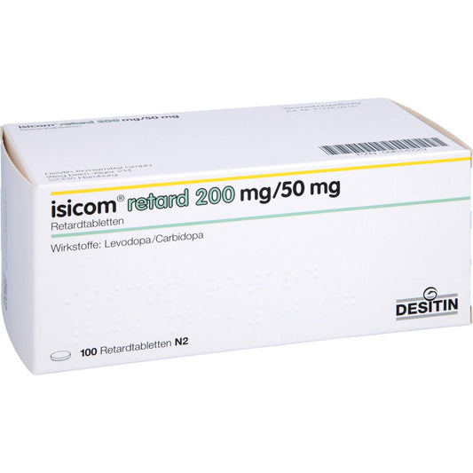 Das Produktfoto zeigt Isicom Retard 200 Mg/50 Mg Retardtabletten (100 stk) PZN 09614229