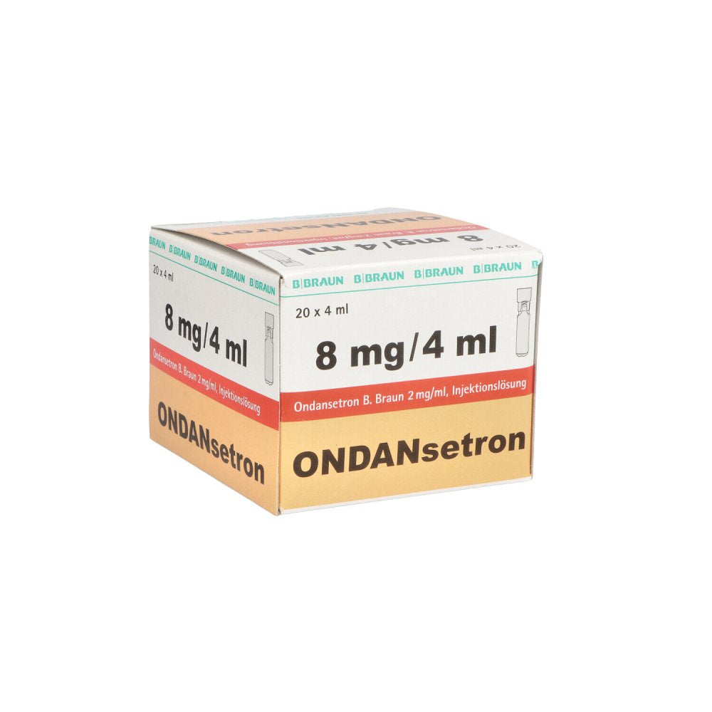 Das Produktfoto zeigt Ondansetron B.Braun 2 Mg/Ml Inj.Lsg.Mini-Pl.Con. (20X4 ml) PZN 09617363