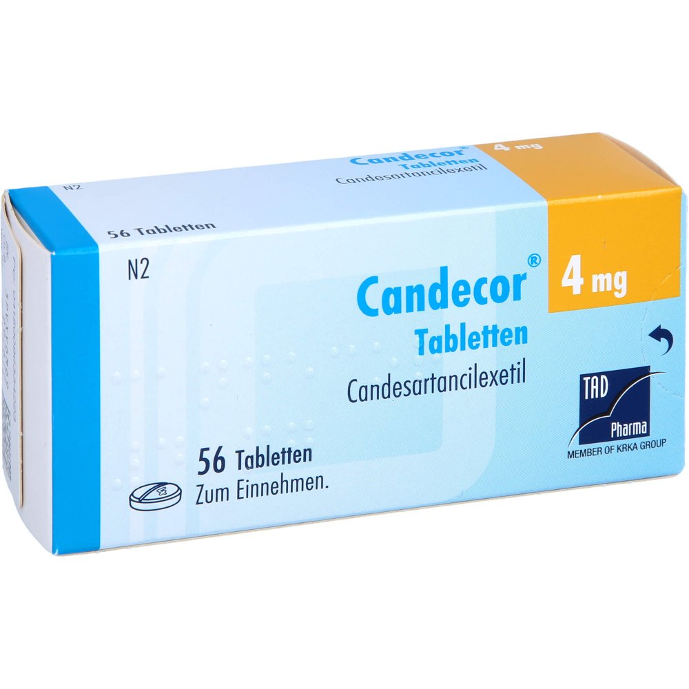 Das Produktfoto zeigt Candecor 4 Mg Tabletten (56 stk) PZN 09633422