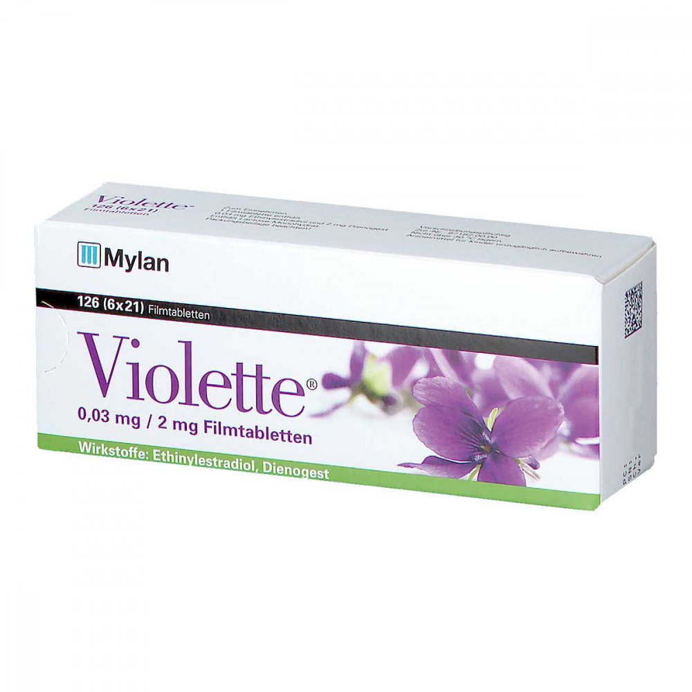 Violette 0,03 Mg/2 Mg Filmtabletten (126 stk)