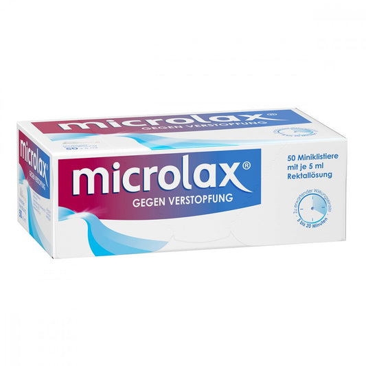Das Produktfoto zeigt Microlax Rektallösung Klistiere (50X5 ml) PZN 09651621