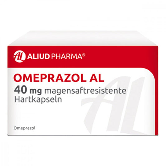 Das Produktfoto zeigt Omeprazol Al 40 Mg Magensaftresistente Hartkapseln (30 stk) PZN 09667527