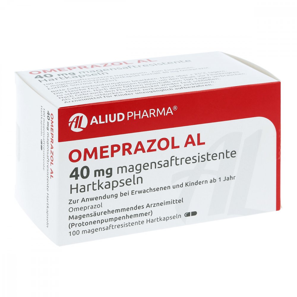 Das Produktfoto zeigt Omeprazol Al 40 Mg Magensaftresistente Hartkapseln (100 stk) PZN 09667579