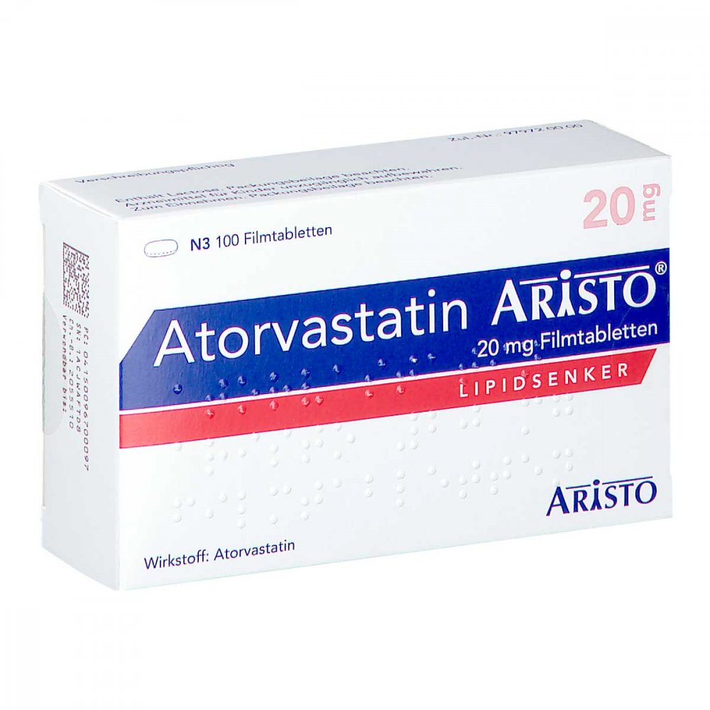 Atorvastatin Aristo 20 Mg Filmtabletten (100 stk)