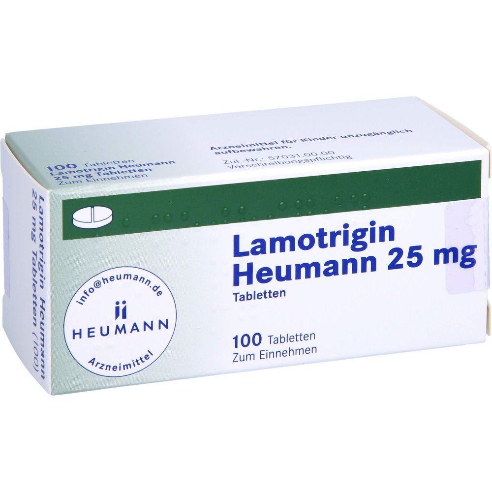 Das Produktfoto zeigt Lamotrigin Heumann 25 Mg Tabletten (100 stk) PZN 09687381