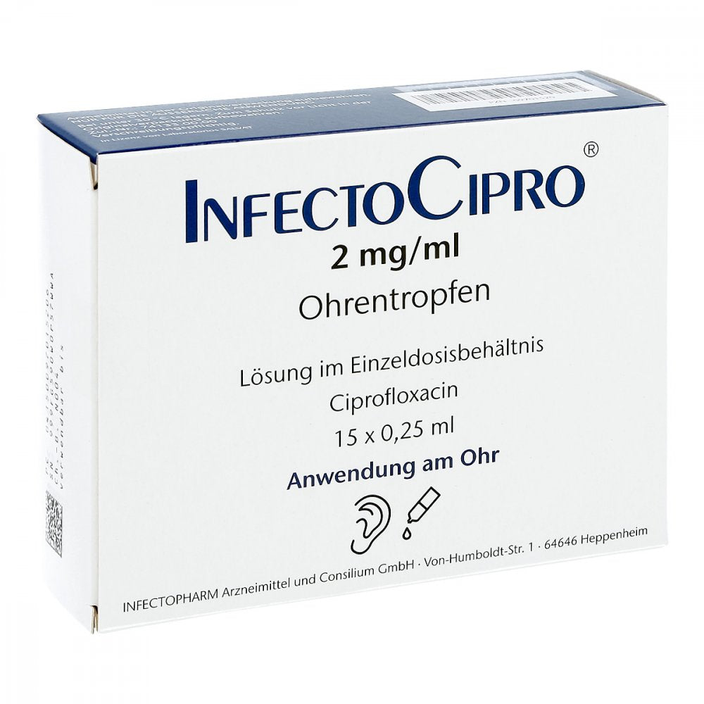 Infectocipro 2 Mg/Ml Ohrentropfen (15X0.25 ml)