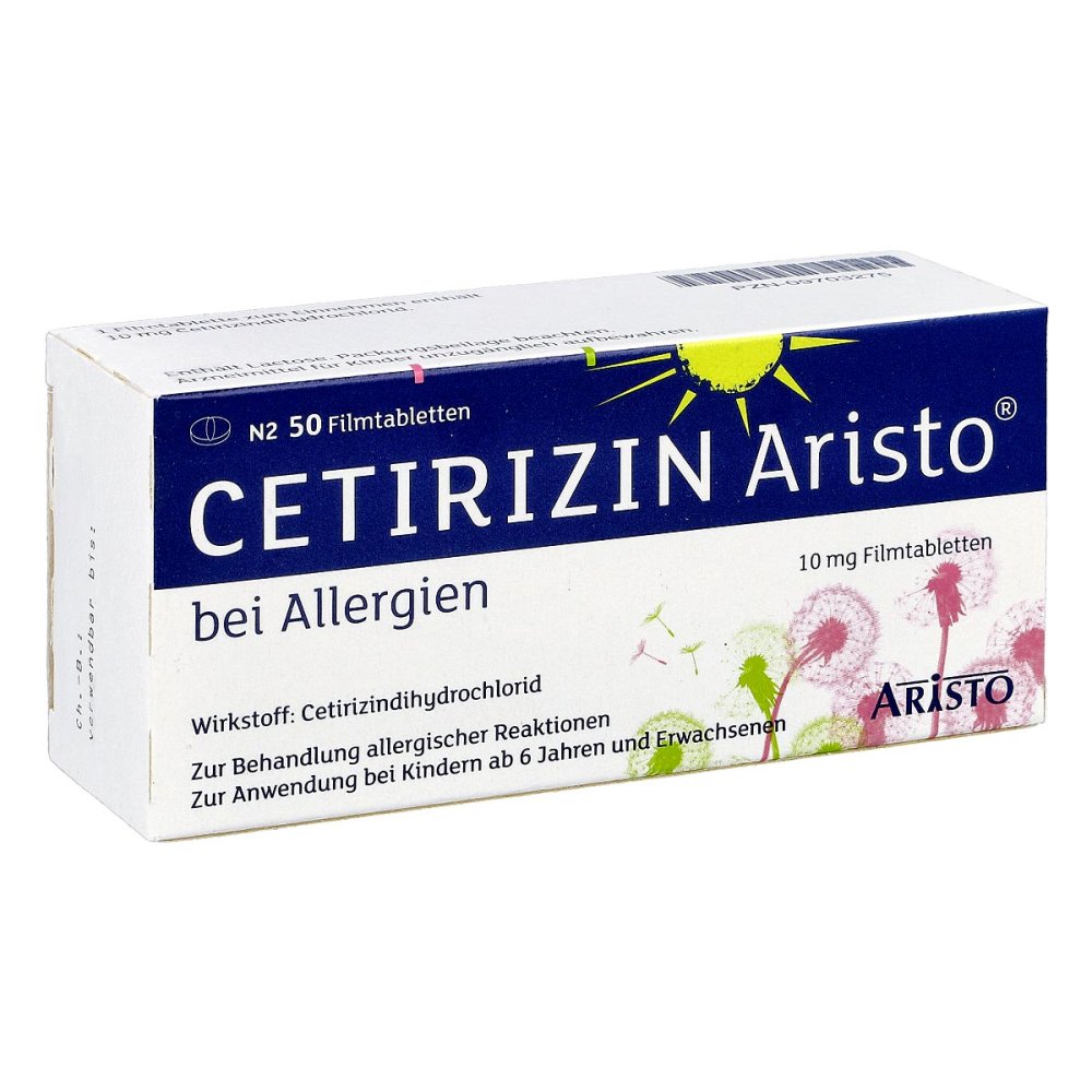 Cetirizin Aristo Bei Allergien 10 Mg Filmtabletten (50 stk)