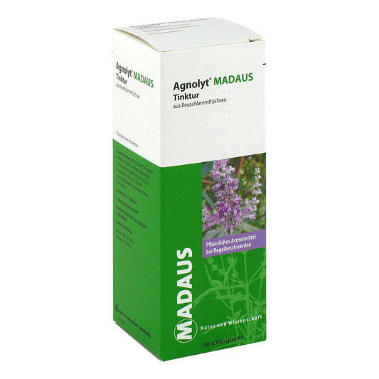 Das Produktfoto zeigt Agnolyt Madaus Tinktur Aus Keuschlammfrüchten (100 ml) PZN 09704688