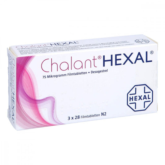 Das Produktfoto zeigt Chalant Hexal 0,075 Mg Filmtabletten (3X28 stk) PZN 09710269